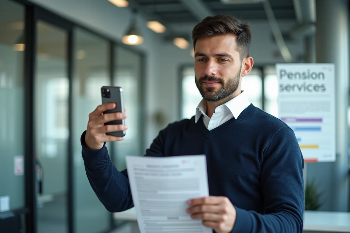 Homme prenant une photo d